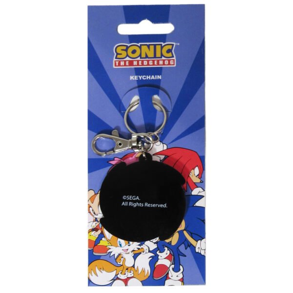 Back view of the official Sonic the Hedgehog keychain.
