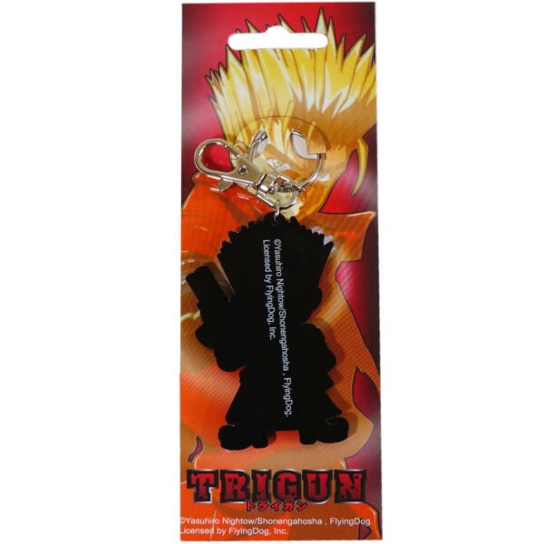 Trigun: Vash the Stampede PVC Keychain Back view of the official Trigun anime Vash PVC keychain.