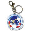 Keychain features Sonic in his spin dash pose, includes keyring and a secure clip.