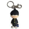 This Mob Psycho 100 keychain features Mob giving you his famous deadpan stare.