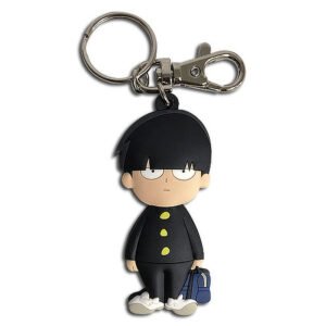 This Mob Psycho 100 keychain features Mob giving you his famous deadpan stare.