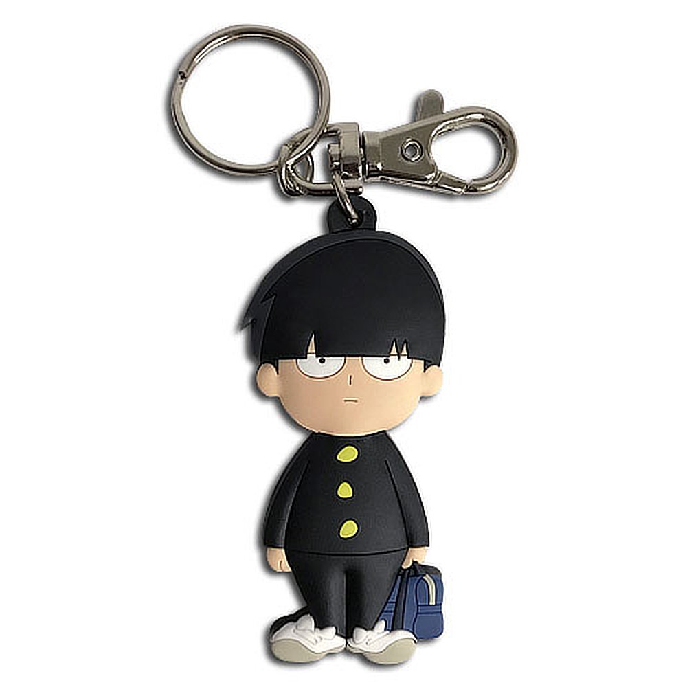 This Mob Psycho 100 keychain features Mob giving you his famous deadpan stare.
