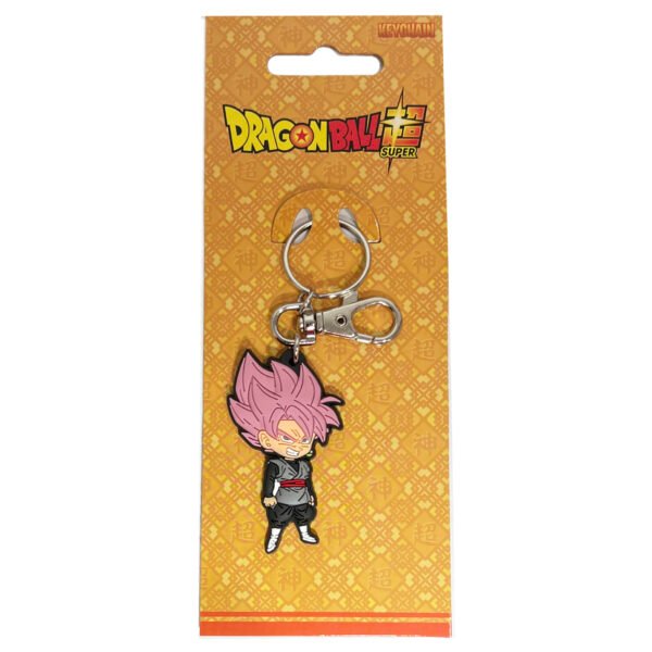Dragon Ball Super: SD Super Saiyan Rosé Goku Black PVC Keychain SD Super Saiyan Rosé PVC keychain sealed inside its official branded carded packaging.