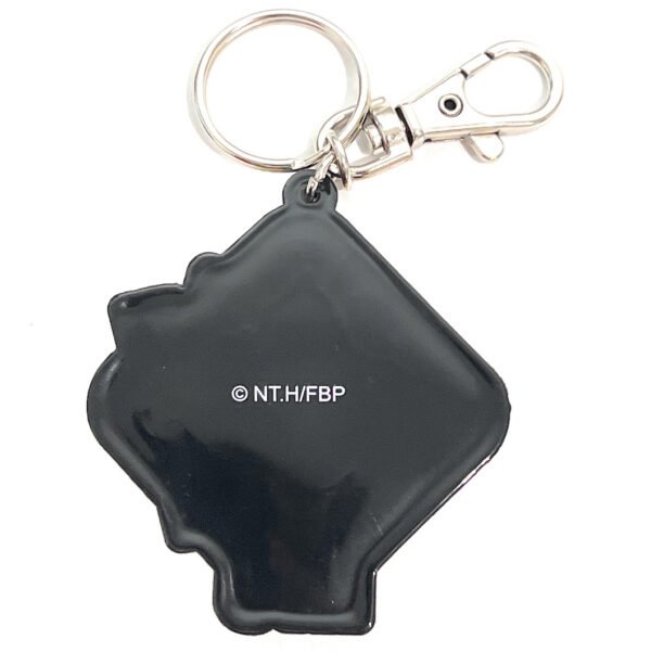 Fruits Basket: Angry Kyo Sohma Cat Face PVC Keychain Back view of the official Fruits Basket Kyo PVC keychain.