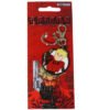 Vash the Stampede keychain features a secure clip and keyring.