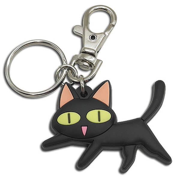 Trigun: Kuroneko Black Cat PVC Keychain Kuroneko is featured with her tail curled high and a mischievous look in her eyes.