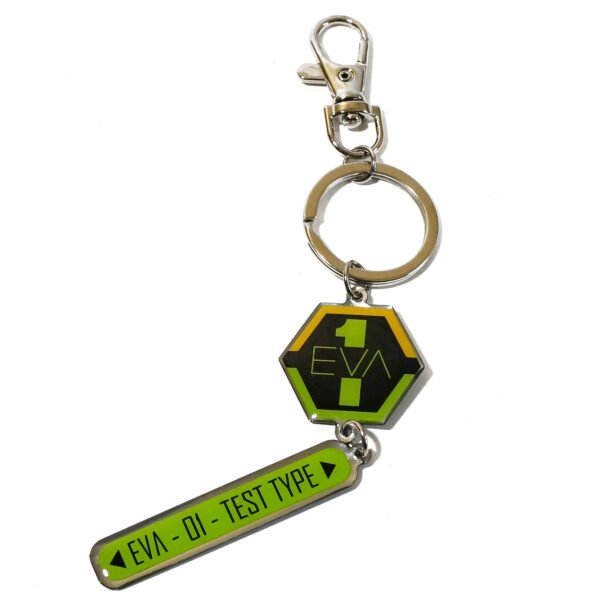This Evangelion keychain includes Eva Unit 01 Insignia, keyring and a secure clip.