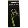 Evangelion keychain sealed inside its official branded carded packaging.