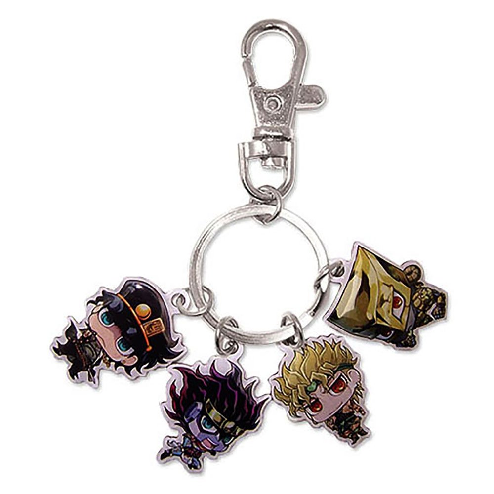 This licensed Jojo’s Bizarre Adventure anime keychain includes charms, keyring and a secure clip.