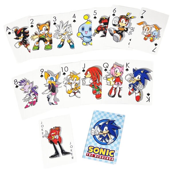 Black spade suit featuring characters of Sonic the Hedgehog.