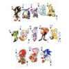 Black clover suit featuring characters of Sonic the Hedgehog.