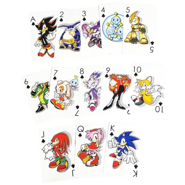 Black clover suit featuring characters of Sonic the Hedgehog.